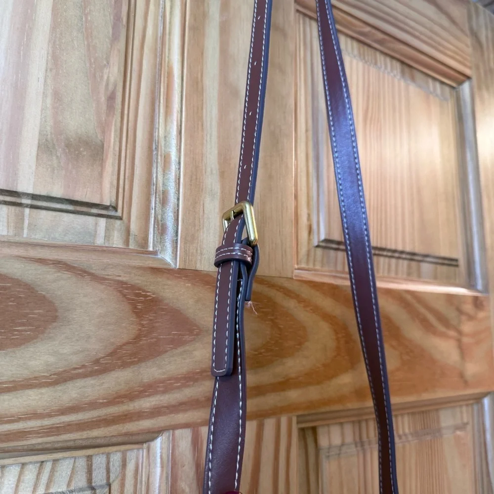 Mango Brown Flap Crossbody Bag Quiet Luxury Gold Hardware
